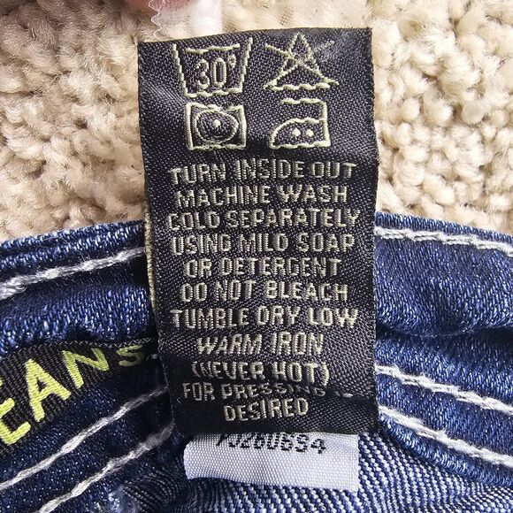 ZCO Boot Cut Stitch Flap Embroidered Pocket Jeans Dark Wash Women's Size 16 - Picture 16 of 16